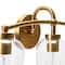 Hello Honey® Robert Stevenson Lighting Adrian Metal & Clear Glass 3-Light Vanity